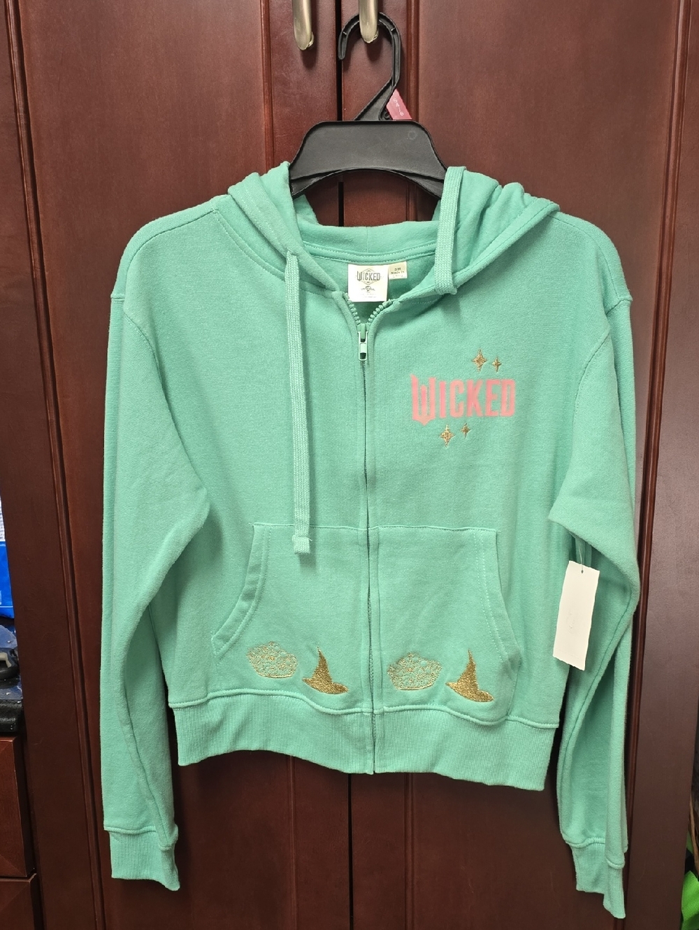 NWT. Mint Green Wicked Zip Hoodie. Size Small 4/6